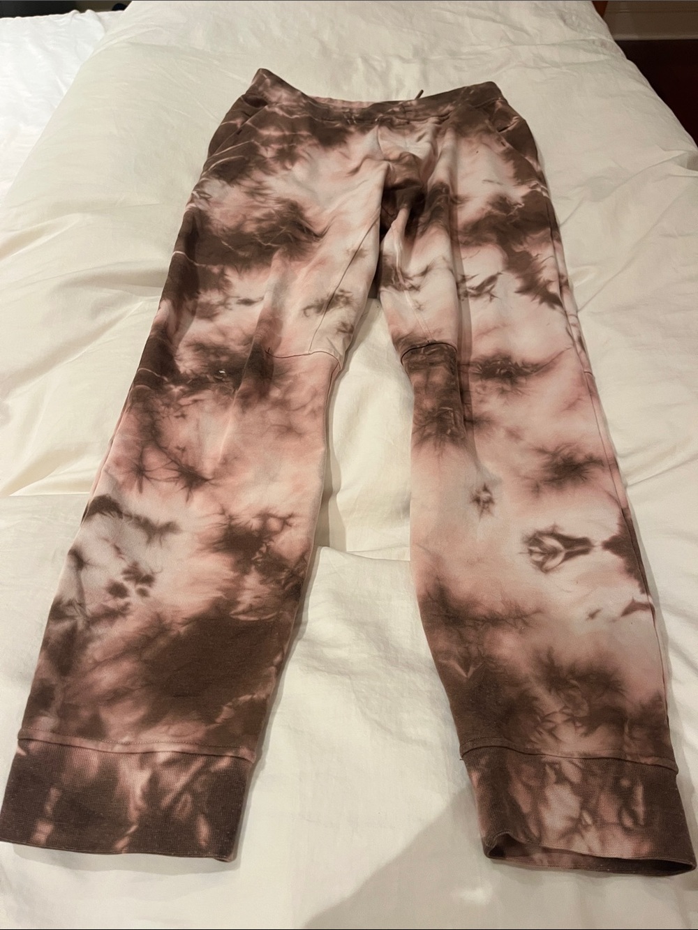 Lululemon Tie-Dye Leggings - Blush and Dark Brown